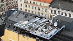 The conventional system takes up a lot of area on the rooftop. Courtesy of Kari Pikkakangas.
