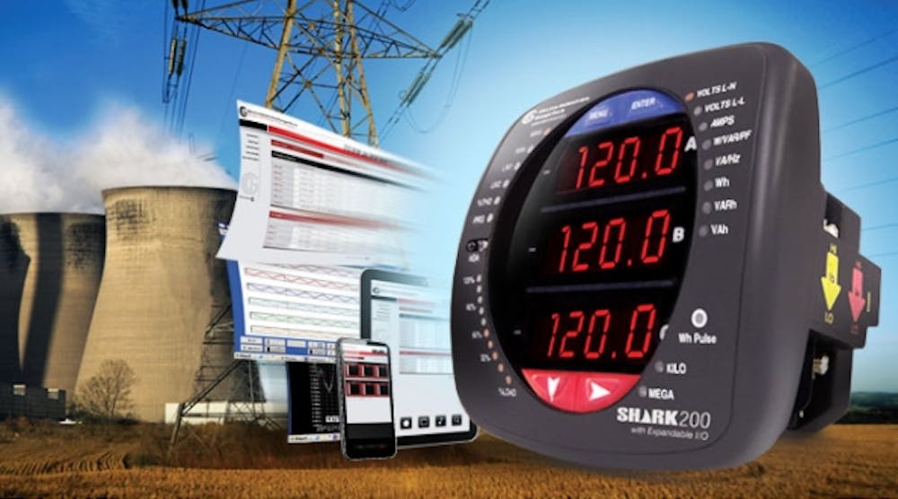 Shark&circledR; 200 multifunction power and energy meter with data-logging and extensive I/O