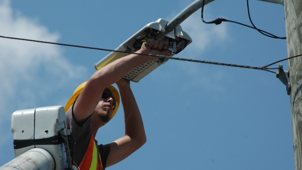 Installation of 900 LED street lights in Ashevilles River District and Kenilworth
