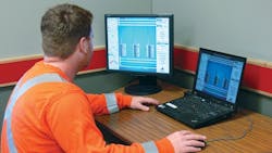 Jeff Douglas works on transformer bank simulator Jeff Douglas works on transformer bank simulator