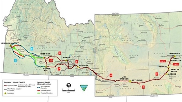 Gateway West HighVoltage Transmission Line