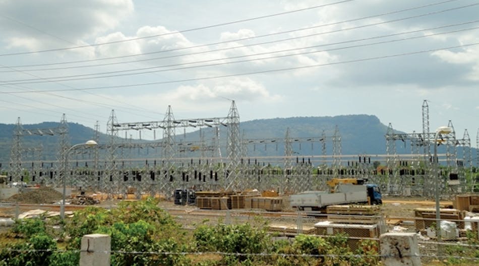 The 115/22-kV Jiangxai substation in the Lao People&rsquo;s Democratic Republic was used for material storage during construction.
