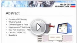 Hipotronics webinar Hipotronics webinar