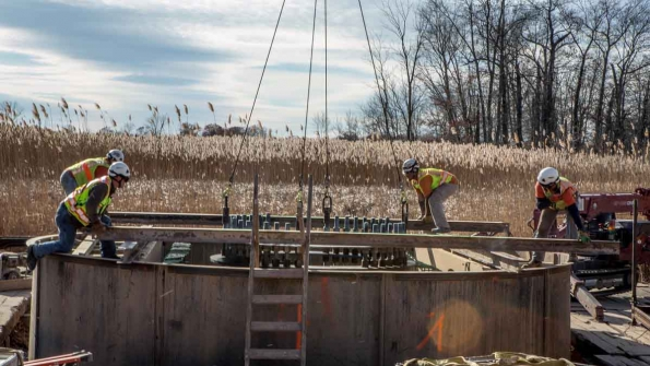 Micropiles Installed in New Jersey Wetland