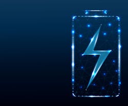 A representational image of a charging battery A representational image of a charging battery