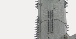 Folded plate attached with blind bolts Folded plate attached with blind bolts