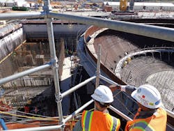 Vogtle Unit 3 liquid processing tanks inside reactor building Vogtle Unit 3 liquid processing tanks inside reactor building