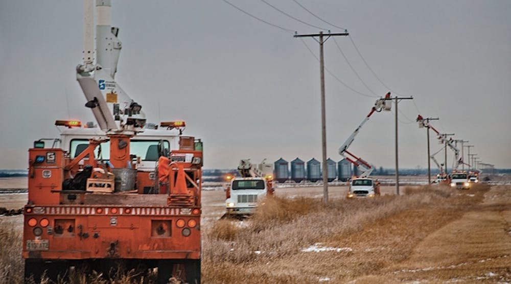 SaskPower&rsquo;s bucket trucks are equipped with ruggedized laptop computers to boost the linemen&rsquo;s productivity in the field.
