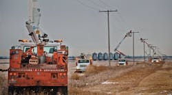 SaskPower’s bucket trucks are equipped with ruggedized laptop computers to boost the linemen’s productivity in the field. SaskPower’s bucket trucks are equipped with ruggedized laptop computers to boost the linemen’s productivity in the field.