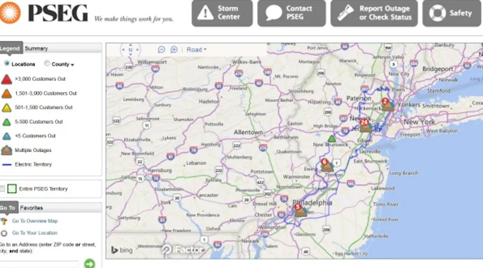 Pso Service Map PSE&G Outage Map Helps Customers Navigate Stormy Weather | T&D World