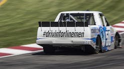 MAKE Motorsports customized the truck to dedicate it to all electrical linemen, including fallen workers and those who are still out in the field.