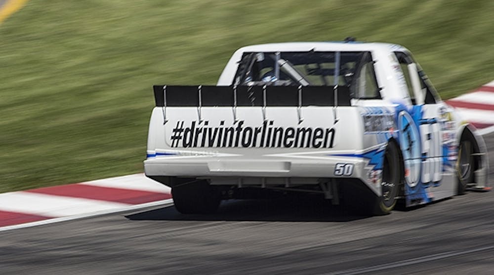 MAKE Motorsports customized the truck to dedicate it to all electrical linemen, including fallen workers and those who are still out in the field.