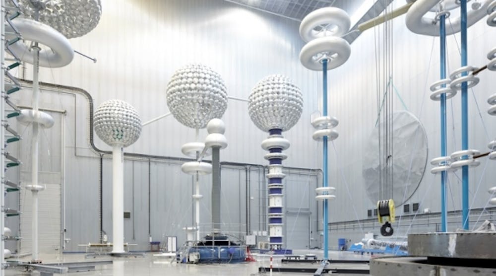 Test hall for ultrahigh voltage equipment