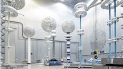 Test hall for ultrahigh voltage equipment Test hall for ultrahigh voltage equipment