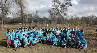 During the Arbor Day planting in MacGregor Park, 68 CenterPoint Energy volunteers planted 1,200 trees.