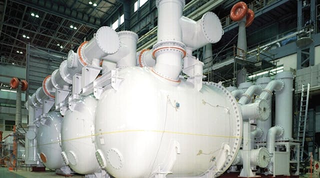 Typical TEPCO installation of gas-insulated transformers in a modern, space-saving underground substation.