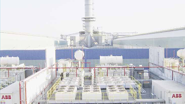 An ABBbuilt highpower converter bay at the Sohar aluminum smelter in Oman