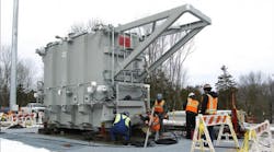A transformer is delivered to the Rocktown Substation in West Amwell, Hunterdon County.