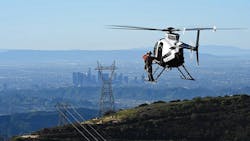 Helicopter line work Helicopter line work