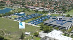 Artist&apos;s conceptual rendering of the 1.6-megawatt solar installation FPL plans to install at Florida International University in 2015.