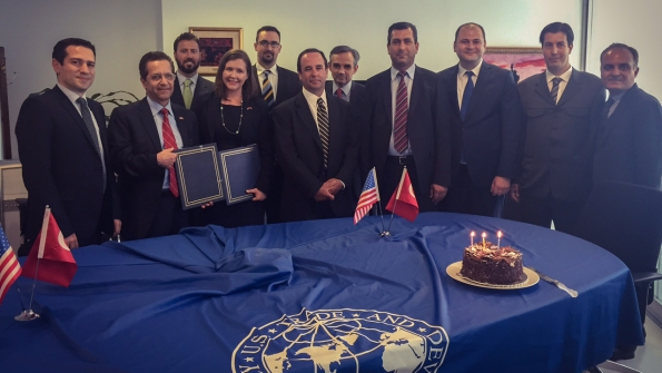 Representatives from United States Trade and Development Agency USTDA Kayseri ve Civar Elektrik Tuumlrk A KCETA and OSIsoft LLC at the signing ceremony to support Smart Grid technology pilot in Turkey Photo Business Wire