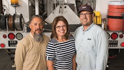 Rachel Muntildeoz is the proud mother of four sons all of whom work for Salt River Project Rachel has worked for SRP for 35 years Her son JD left is a journeyman lineman and her son Alex right is in the line apprenticeship program Rachel Muntildeoz is the proud mother of four sons all of whom work for Salt River Project Rachel has worked for SRP for 35 years Her son JD left is a journeyman lineman and her son Alex right is in the line apprenticeship program