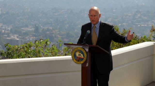 Governor Brown gives remarks at Griffith Observatory