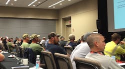 Linemen packed a conference room to listen to presentations about how to guard against accidents and prevent fatalities.