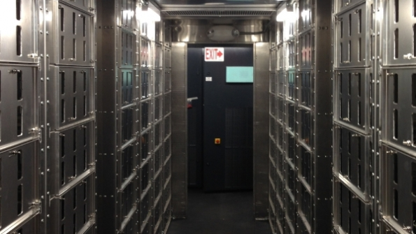 Inside the Willey battery storage container in Hamilton County Ohio PRNewsFotoSumitomo Corporation of America