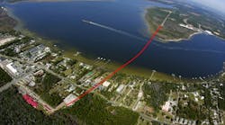 PowerSouth Energy Cooperative used horizontal directional drilling on the cable route that begins south of the Florida Avenue substation and progresses north to Sapling Point in Alabama.