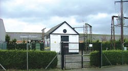 This is the original 75-year-old urban 38-kV Graigue substation in County Carlow.