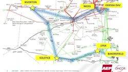 Far West Texas Project scope illustration Source AEP and Oncor presentation to the ERCOT Regional Planning Group on April 21 2016 Far West Texas Project scope illustration Source AEP and Oncor presentation to the ERCOT Regional Planning Group on April 21 2016