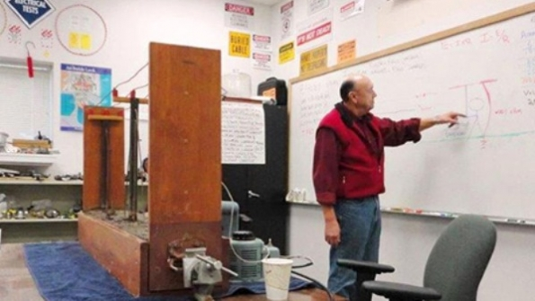 Haven teaches lessons on everything from lightning protection to helicopter hazards but he has become best known for his grounding classes using the famous dirt box teaching tool he invented in the early 1970s