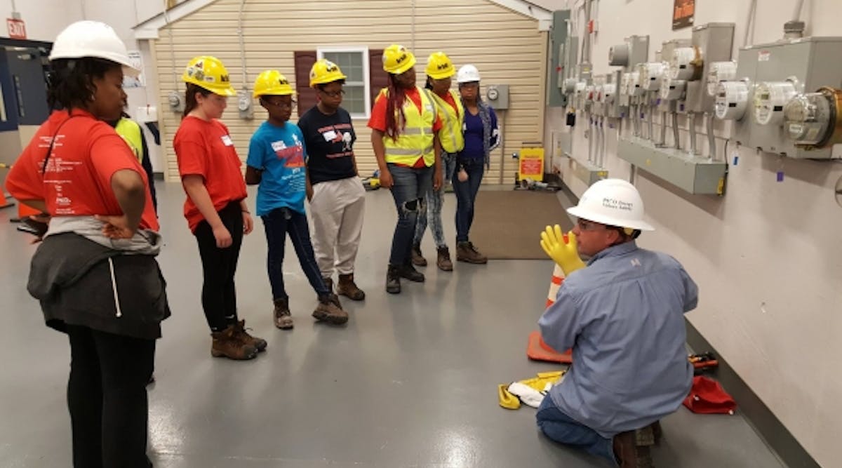 PECO also hosted young women from local middle schools and high schools in another educational program: National Association of Women in Construction&apos;s MAGIC (Mentoring a Girl in Construction) camp. With PECO employees as mentors, they learned the ropes of utility work and gained some hands-on experience.