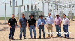 Members of the Endeavor Energy Resources and Priority Power Management team at the new Endeavor Bryant Ranch EHV Substation serving oil and gas production in the Midland Basin. (Photo: Business Wire)