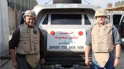 Robin Podmore and PowerData39s Chris Mosier traveling to class in Baghdad Robin Podmore and PowerData39s Chris Mosier traveling to class in Baghdad