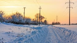 distribution lines in snow distribution lines in snow