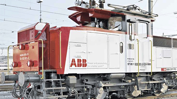 The Ee 933 shunting locomotive of Swiss Federal Railways SBB