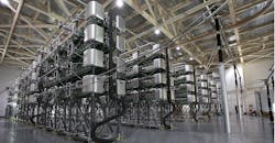 A look inside the valve hall of the Zhoushan VSC-HVDC project.