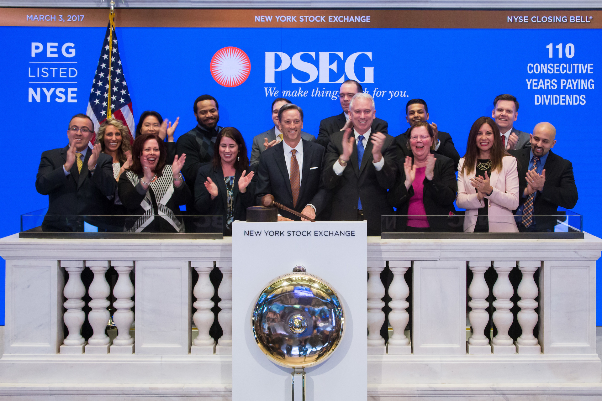 PSEG closing bell