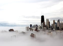 Chicago in clouds Chicago in clouds