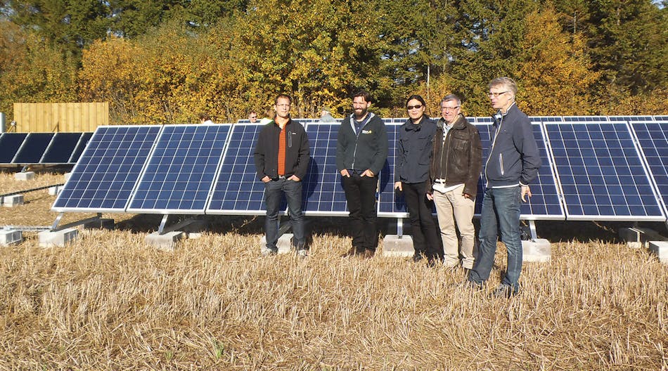 This ground-based photovoltaic plant, located east of Visby, was designed to resemble a typical micro production installation. It will be used to determine if modern smart meters can be used to identify and remedy deviations in power quality.