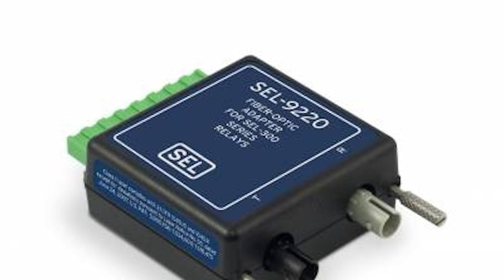 New Adapter Converts SEL Relay EIA-485 Ports to Fiber-Optic Links | T&D ...