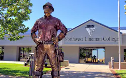 Northwest Lineman College Statue