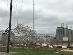 damaged substation from Harvey damaged substation from Harvey