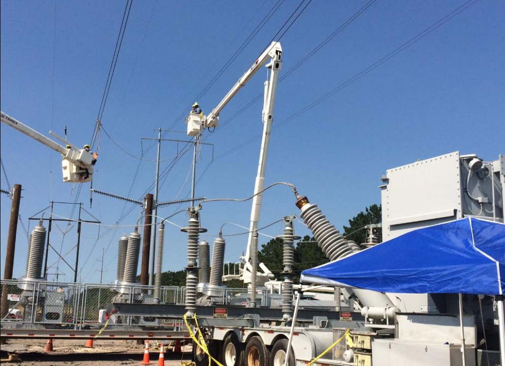 Restoring substation after hurricane
