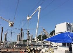 Restoring substation after hurricane Restoring substation after hurricane