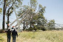 The storm knocked down power poles and also damaged high-voltage structures and lines that transport electricity from the power plant to the substations.