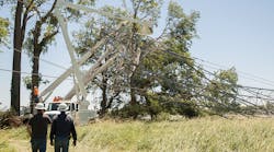 The storm knocked down power poles and also damaged high-voltage structures and lines that transport electricity from the power plant to the substations.