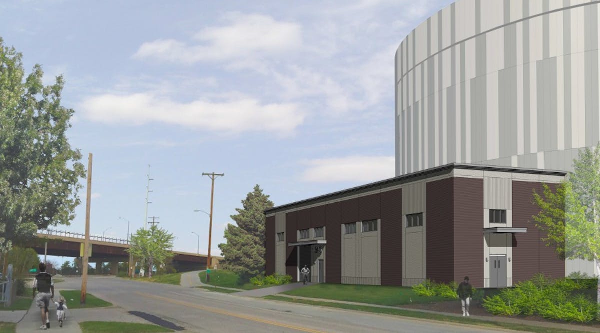 Architect rendering of the new $11.9 million thermal energy storage tank
